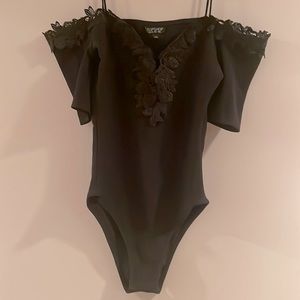 NWOT Topshop black off the shoulders body suit